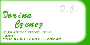 dorina czencz business card